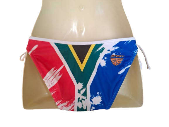 SA Flag Bikini Bottom with side ties: Size 30