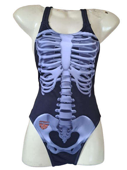 Ladies Skeleton Full Costume Fastback - Fully Lined - Size 26