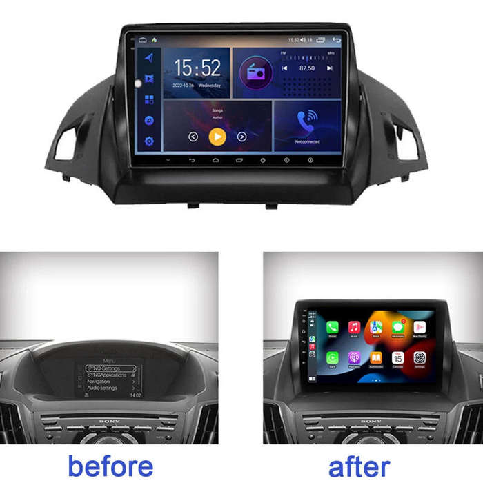 2 Din Android Car Radio For Ford Kuga Escape 13-17 Multimedia Player Navigation