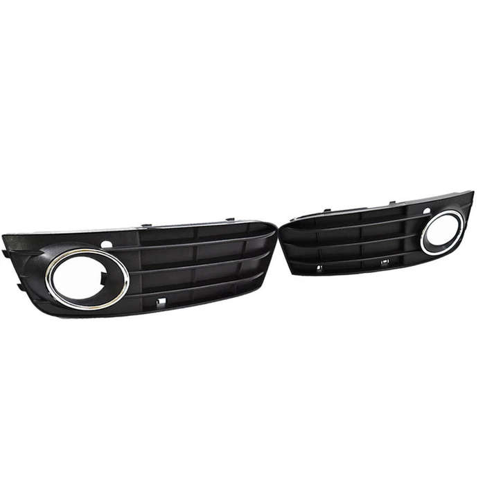 Left-Right Front Bumper Fog Light Grille Grill Cover Fit For Audi A4L 2009-2011