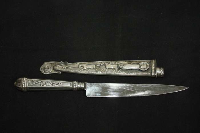 Gaucho Boot Knife ELMO INOX Ornate Scabbard Knife