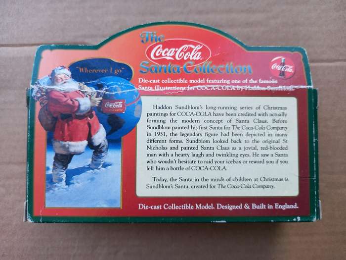 1997 LLEDO ENGLAND COCA-COLA SANTA 3.5"L DIECAST 1950 BEDFORD