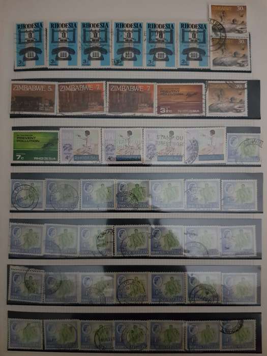 RHODESIA STAMPS USED (BID PER PAGE ,1 BID FOR ALL )