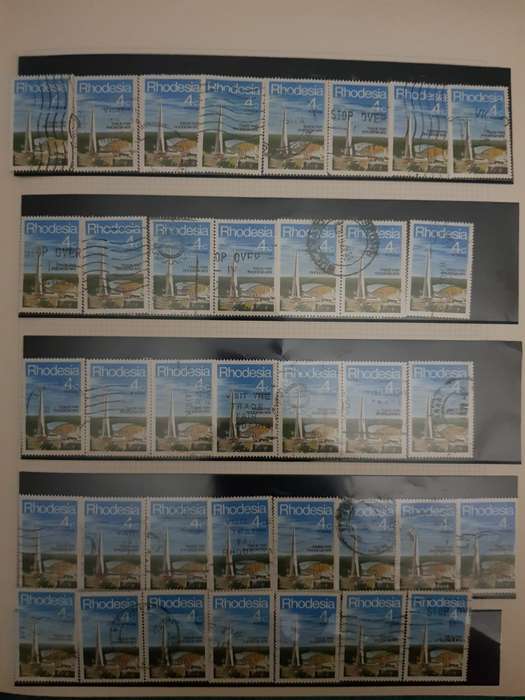 RHODESIA STAMPS USED (BID PER PAGE ,1 BID FOR ALL )