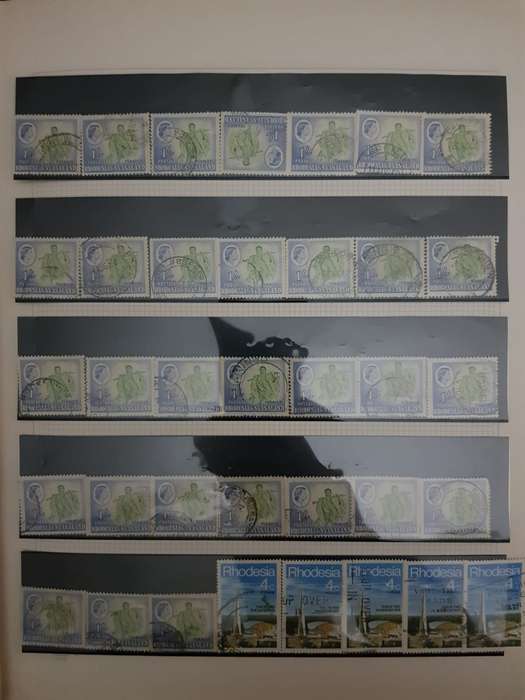 RHODESIA STAMPS USED (BID PER PAGE ,1 BID FOR ALL )