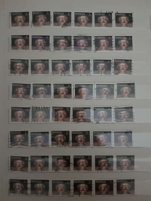 RHODESIA STAMPS USED (BID PER PAGE ,1 BID FOR ALL )