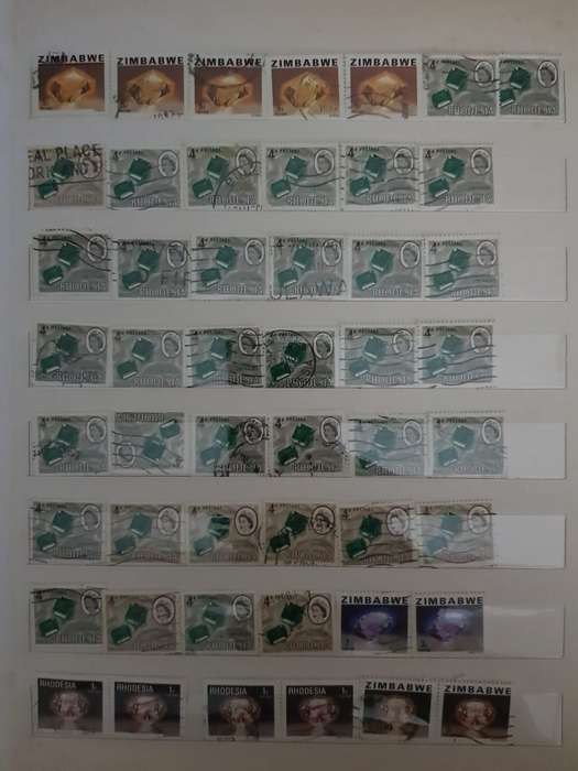 RHODESIA STAMPS USED (BID PER PAGE ,1 BID FOR ALL )
