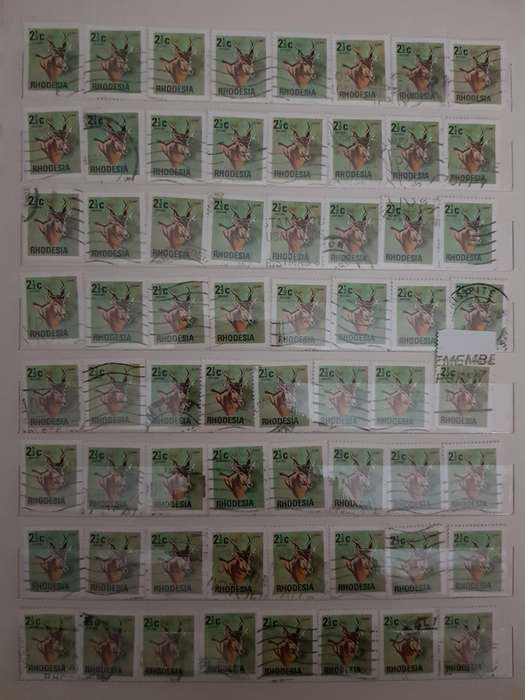 RHODESIA STAMPS USED (BID PER PAGE ,1 BID FOR ALL )