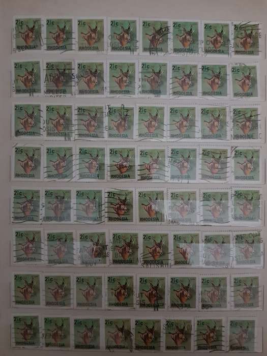 RHODESIA STAMPS USED (BID PER PAGE ,1 BID FOR ALL )
