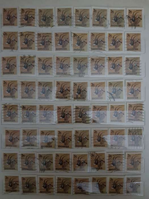 RHODESIA STAMPS USED (BID PER PAGE ,1 BID FOR ALL )