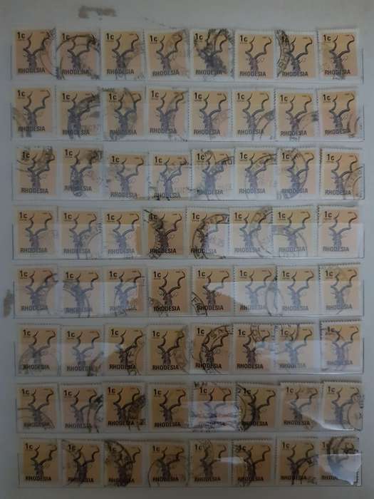 RHODESIA STAMPS USED (BID PER PAGE ,1 BID FOR ALL )