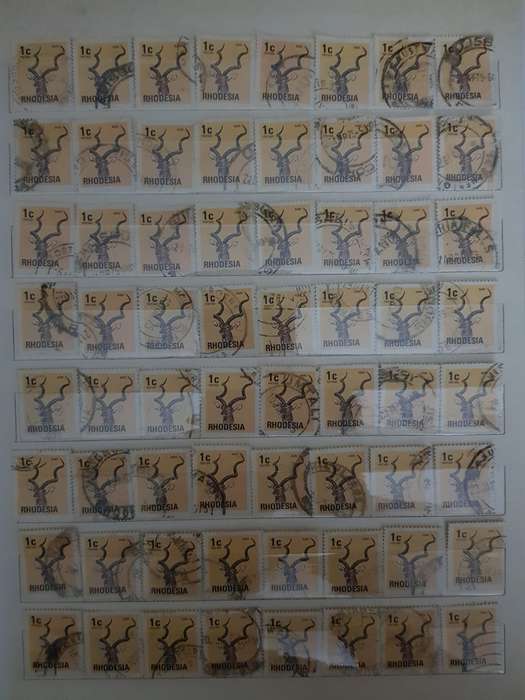 RHODESIA STAMPS USED (BID PER PAGE ,1 BID FOR ALL )