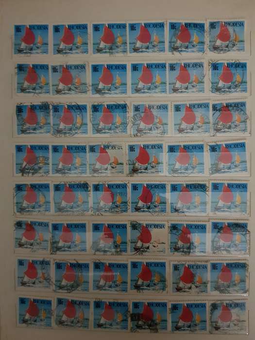 RHODESIA STAMPS USED (BID PER PAGE ,1 BID FOR ALL )
