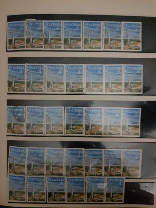 RHODESIA STAMPS USED (BID PER PAGE ,1 BID FOR ALL )