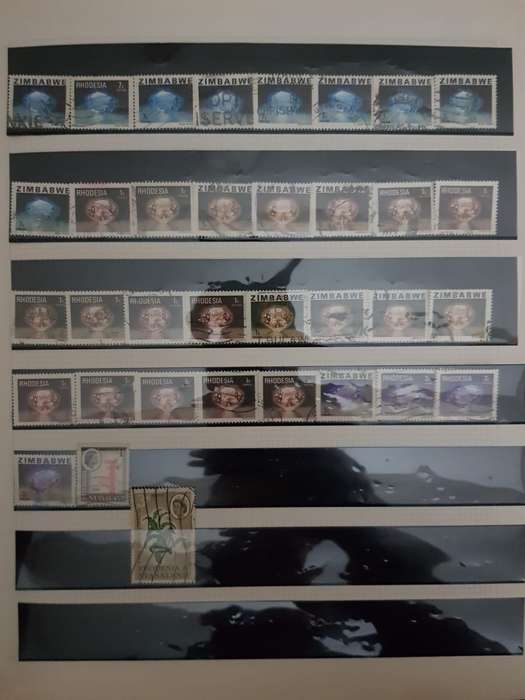 RHODESIA STAMPS USED (BID PER PAGE ,1 BID FOR ALL )