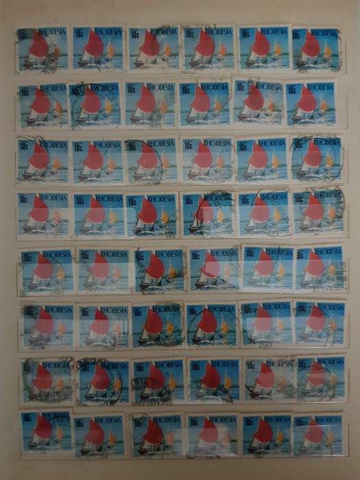 RHODESIA STAMPS USED (BID PER PAGE ,1 BID FOR ALL )