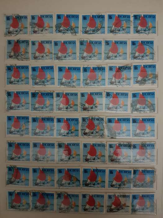 RHODESIA STAMPS USED (BID PER PAGE ,1 BID FOR ALL )