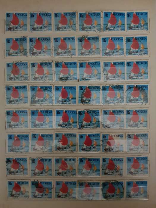 RHODESIA STAMPS USED (BID PER PAGE ,1 BID FOR ALL )