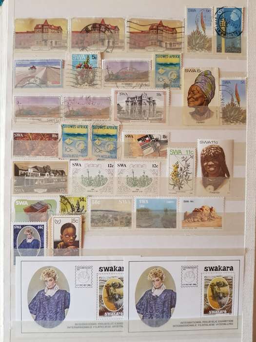 SWA STAMPS USED (BID PER PAGE ,1 BID FOR ALL )