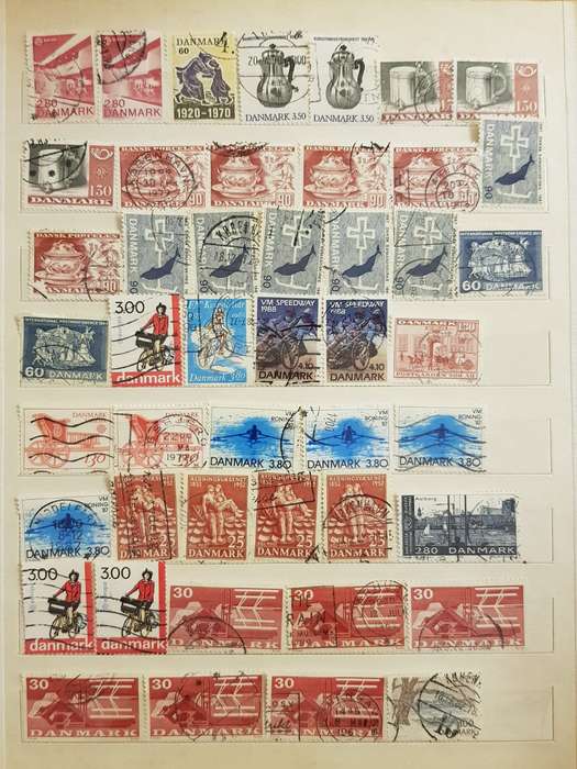 DENMARK STAMPS USED (BID PER PAGE ,1 BID FOR ALL )