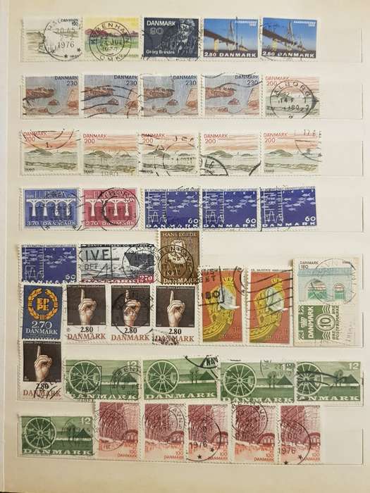 DENMARK STAMPS USED (BID PER PAGE ,1 BID FOR ALL )