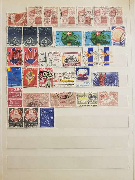 DENMARK STAMPS USED (BID PER PAGE ,1 BID FOR ALL )