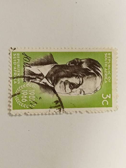 1966 RSA 3C VERWOERD COMMEMORATION. VARIETY COLOUR SHIFT AT THE TOP AND SIDE OF THE FACE