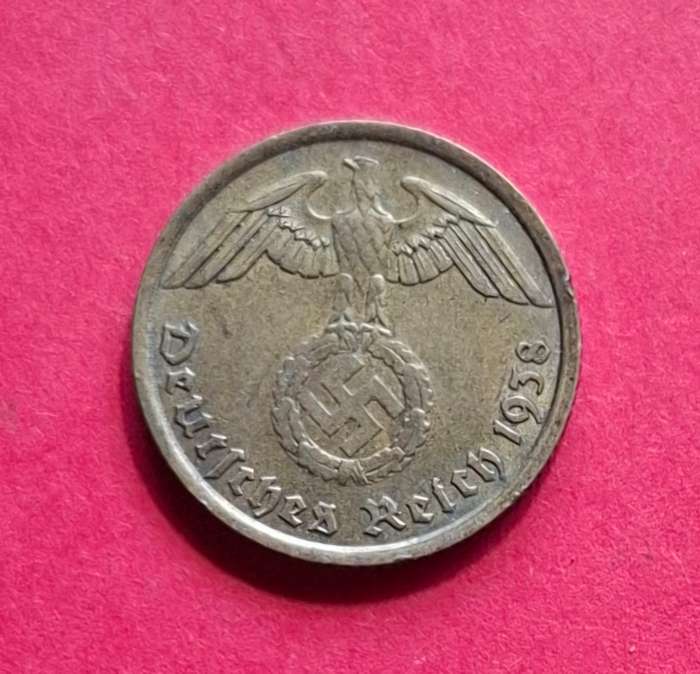 DEUTSCHES REICH 10 Reichspfennig 1938 A (Germany) - very collectible condition!