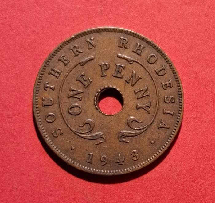SOUTHERN RHODESIA One Penny 1943 - lucrative condition