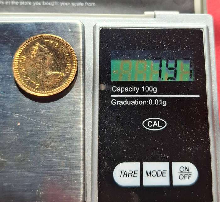 RHODESIA 1 Gold Pound 1966 - rare vintage gold coin