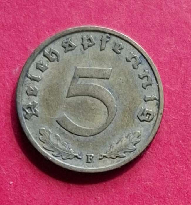DEUTSCHES REICH 5 Reichspfennig 1939 F (Germany) - collectible condition!