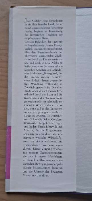 ZWIELICHTIGES AFRIKA Controversial ethnological study on "Dark Africa" [1959, in German]