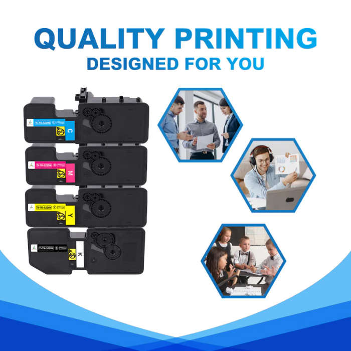 Kyocera TK5220 toner cartridge compatible cyan/magenta/yellow/black