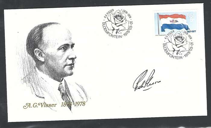 RSA- FDC- Variety- Signed by Afrikaans  writer- I.D Du Plessis