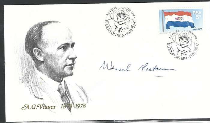 RSA- FDC- Variety- Signed by Afrikaans poet - Wessel Pretorius