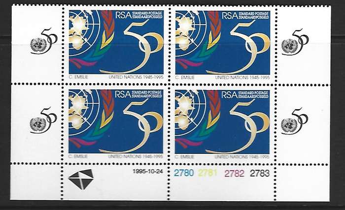 RSA - SACC 922 - Anniversary of United Nations -  **Mint Control