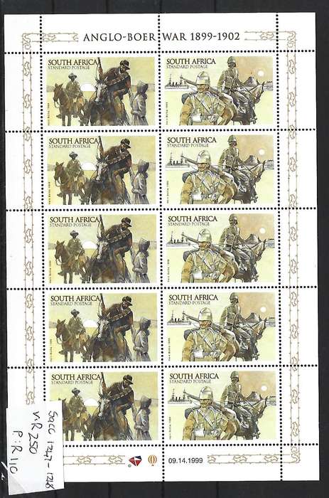 RSA - Full **Mint Sheet - SACC 1247-1218 - Anglo-Boer War