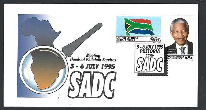 RSA - FDC - SADC Meeting 1995 - Mandela Stamps
