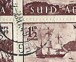 Union of SA - FDC - British Settlers- Variety - with streamer on mast - very scarce!