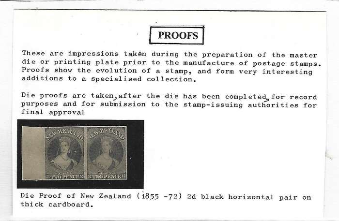 New Zealand - 1855 Die Proof Stamp