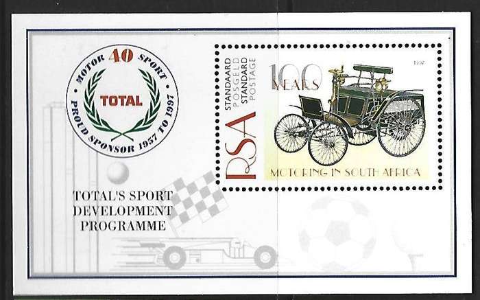 RSA - SACC 997- Total Sports development miniature sheet