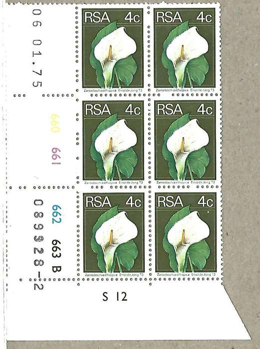 RSA- SACC 517- 2de definitive buildings - Variety - No dot after 06 in date + white spot below 4c