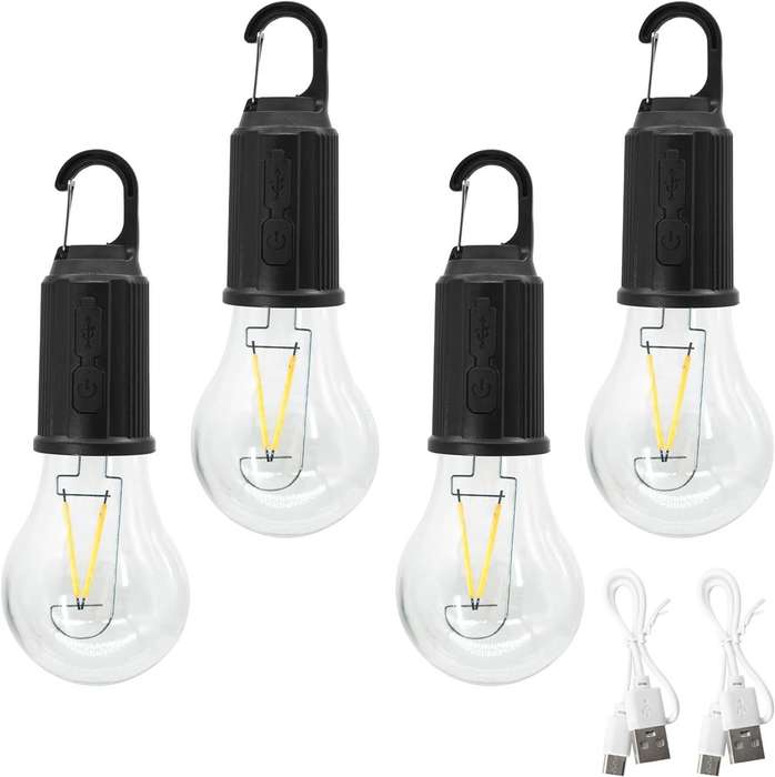 Camping light LED resistent with spring buckle pack of 4 - T02