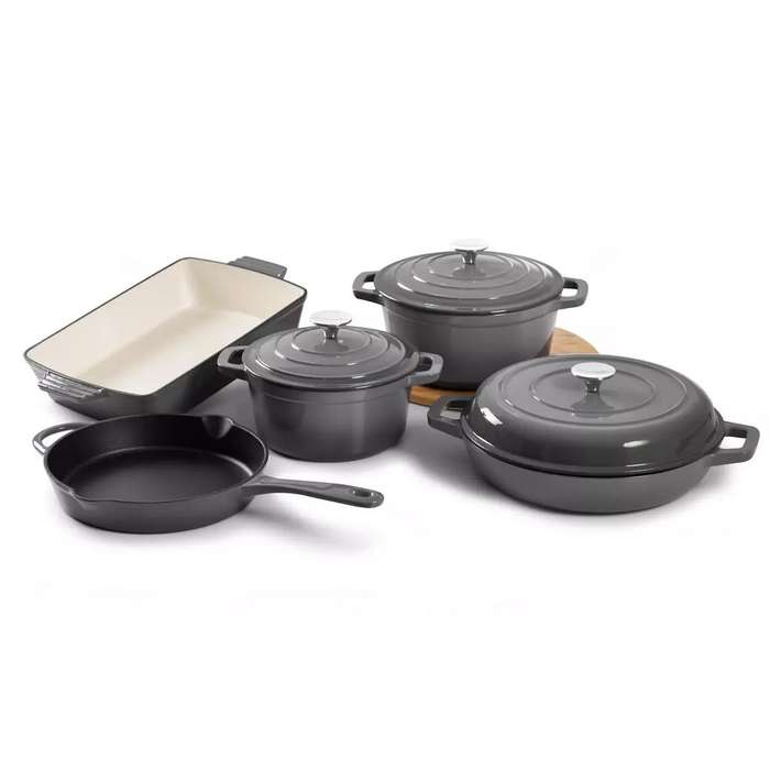 Durable Black Cast Iron Casserole Dish Set