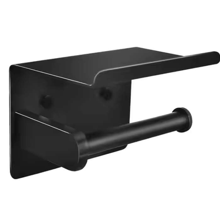 Wall-Mounted Toilet Paper Holder with Shelf