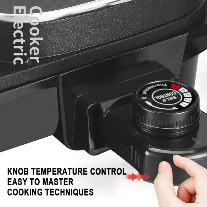 2-in-1 Electric Grill and Hot Pot (1350W, Non-Stick)