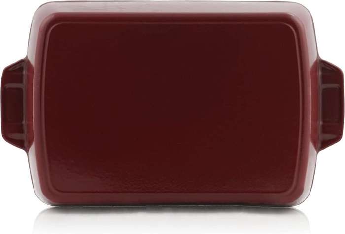 Cast Iron Rectangular Casserole Dish - Red