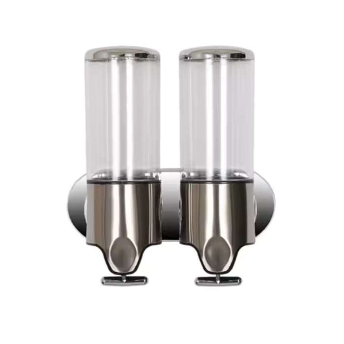 Premium Wall-Mounted Double Soap & Shampoo Dispenser