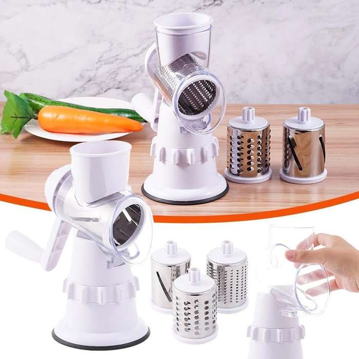 3 in 1 Interchangeable Drum Manual Machine Vegetable Slicer