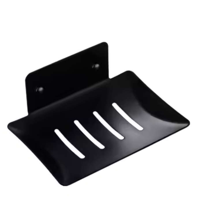 Black Wall-Mounted Soap Holder